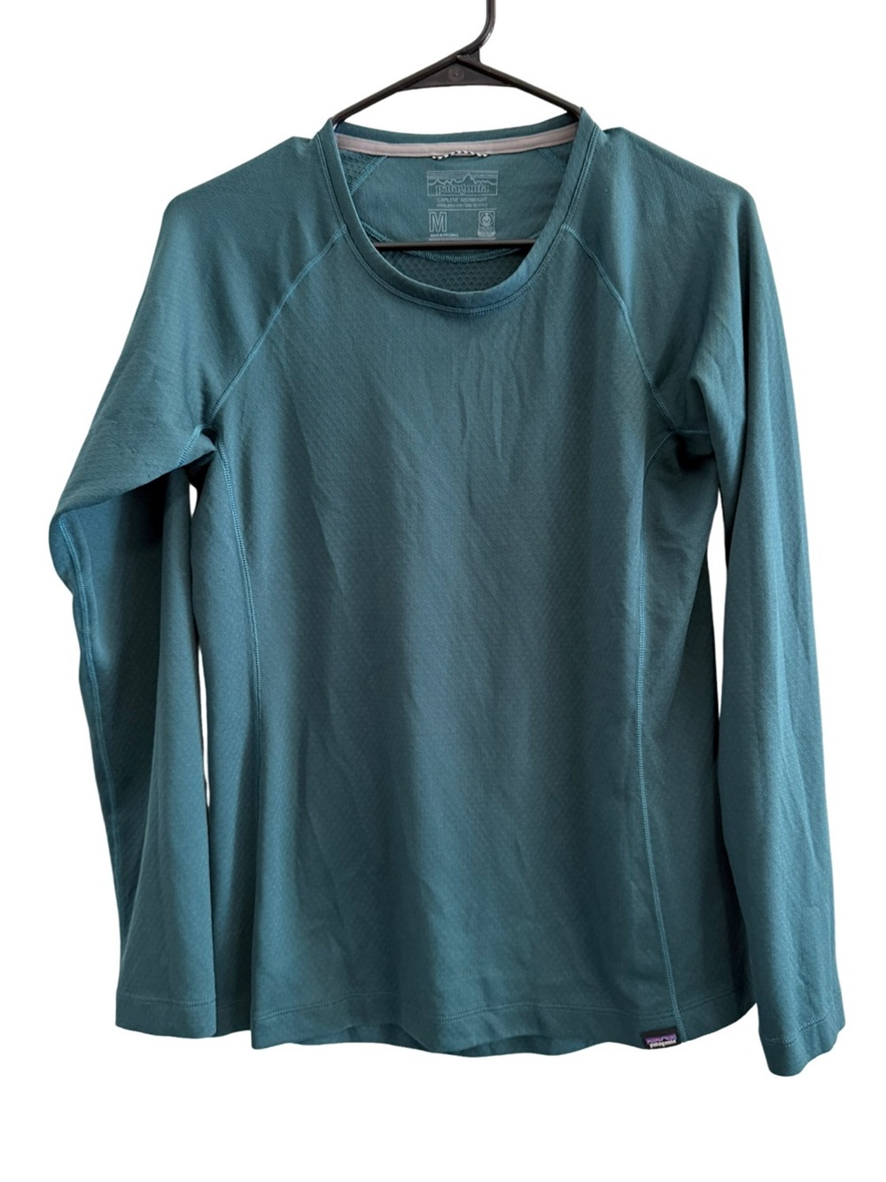 PATAGONIA Capilene Midweight Crewneck Base Layer Shirt Dark Teal Size Medium